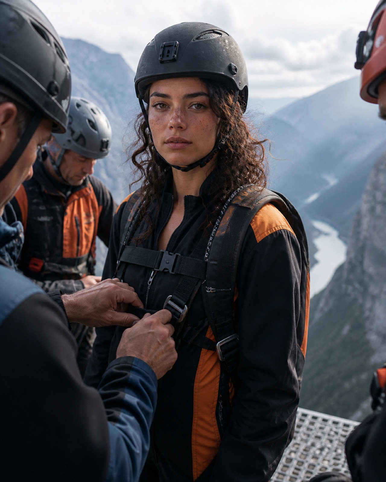 Mila auf der Klippenplattform
