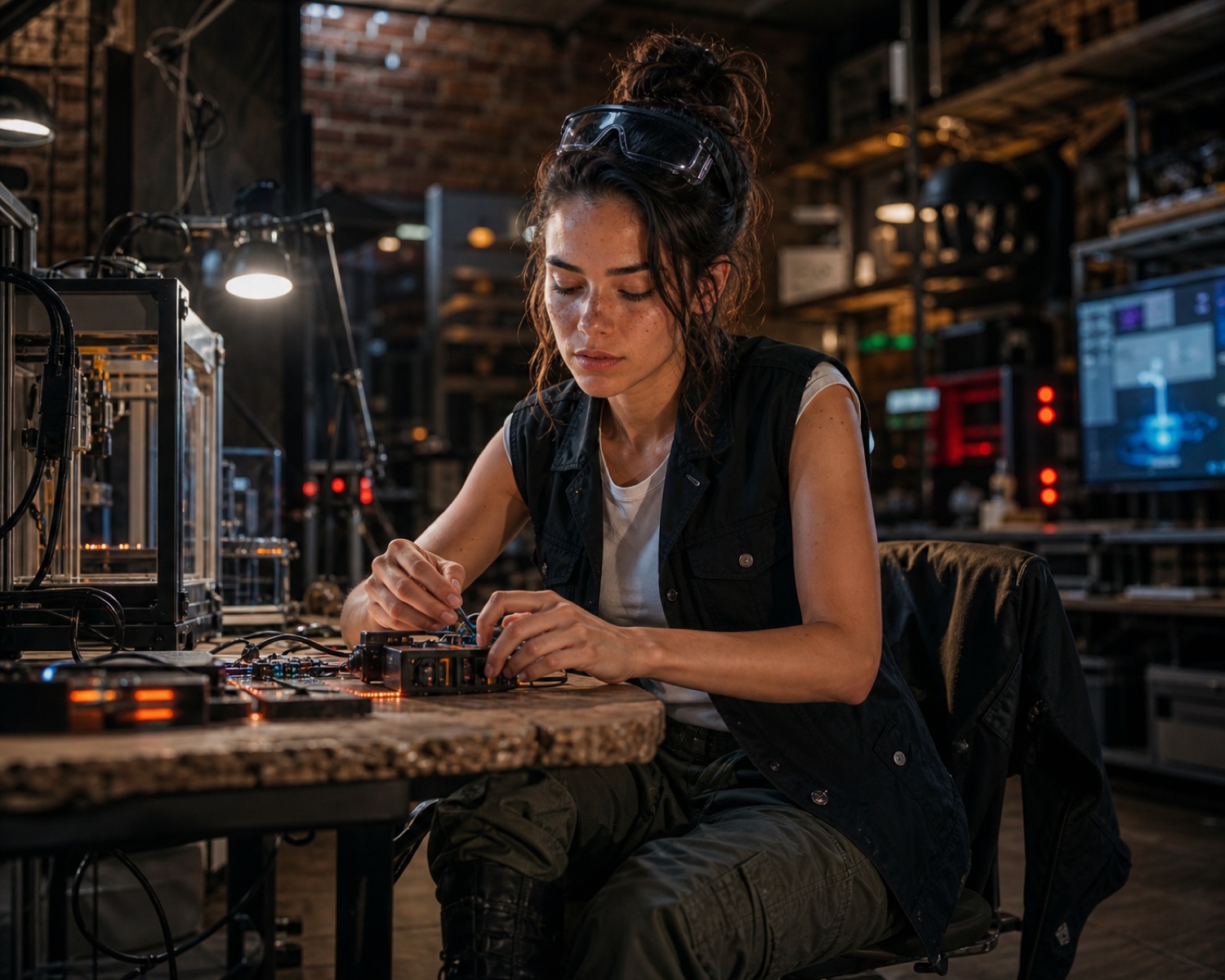 Mila im Maker-Loft an der Hardware